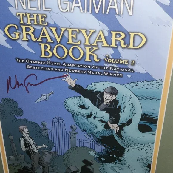 Neil Gaiman Signed Framed Graveyard Book Volume 2 Poster - Picture 6 of 6